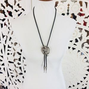 Vintage Pewter Made in USA bolo tie